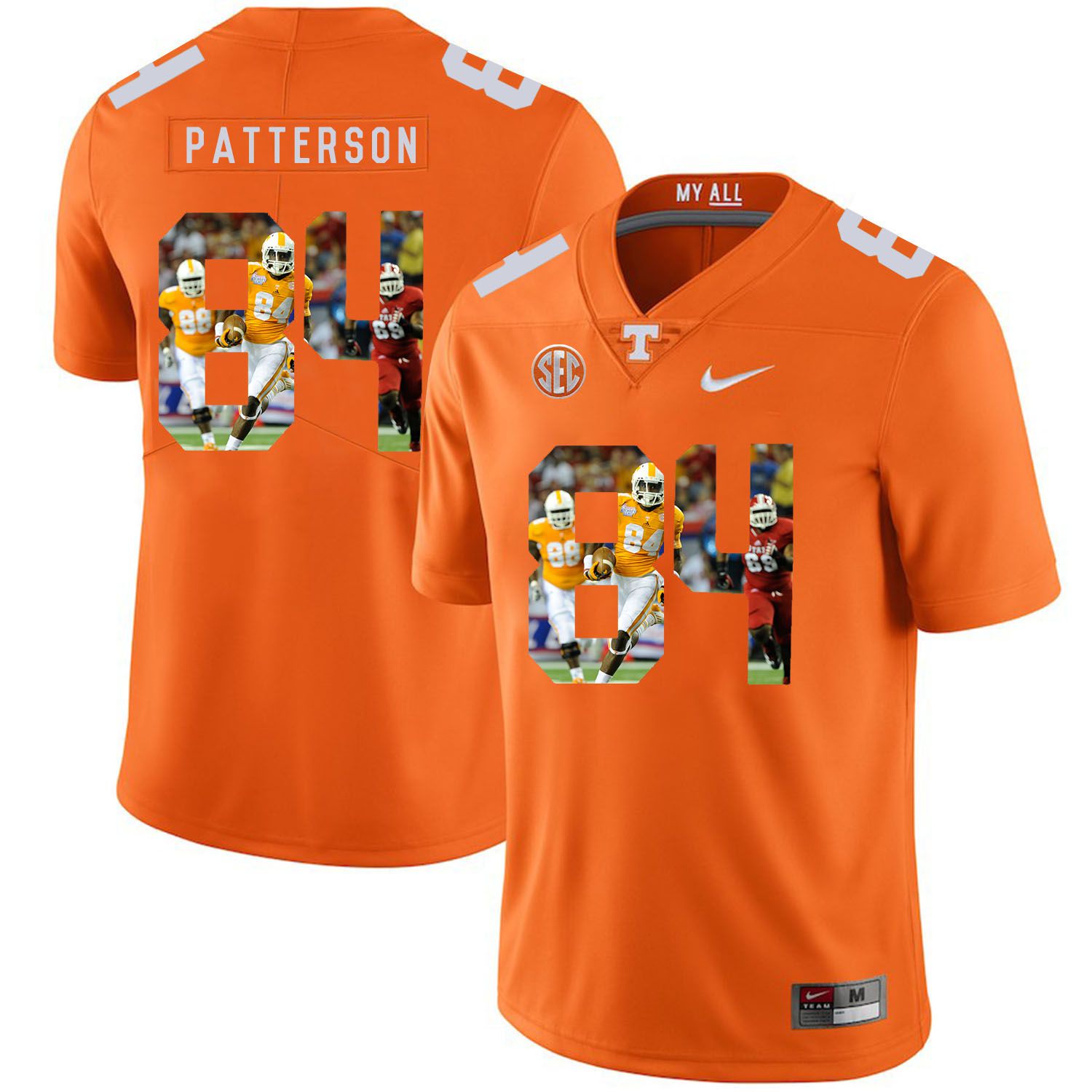 Men Tennessee Volunteers 84 Patterson Orange Fashion Edition Customized NCAA Jerseys